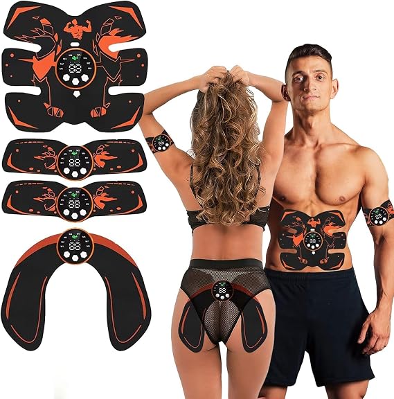 Fitness Belt, Abs Stimulator Full Body Ab/Arm/Hip Trainer Abs Trainer Electronic Toning Belts home workout equipment for Abdomen/Waist/Leg/Arm/Hip