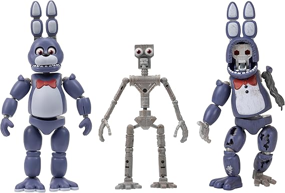 Five Nights at Freddys 6-Inch Endo-Series Collector Figure: Endo-1 with Classic Bonnie & Withered Bonnie Pieces - Articulated Figure with Classic and Withered Bonnie Parts