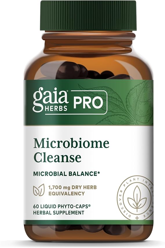 Gaia Herbs PRO Microbiome Cleanse, 60 Vegan Capsules, 60 Servings