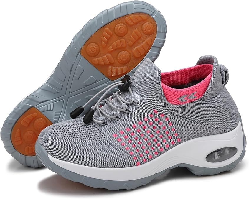 Orthopedic Sneakers Women Men Comfort Wear Shoes Slip on Trainers Breathable Comfortable Plantar Fasciitis Ortho Sneakers Casual Athletic Shoe Thick Bottom