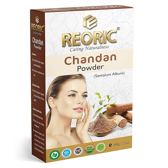 Reoric Chandan Powder |Organic Sandalwood Powder |Chandan Powder, face mask |Sandalwood Powder for Skin and Body |Chandan Powder for puja |Chandan(100g, Pack of 1)