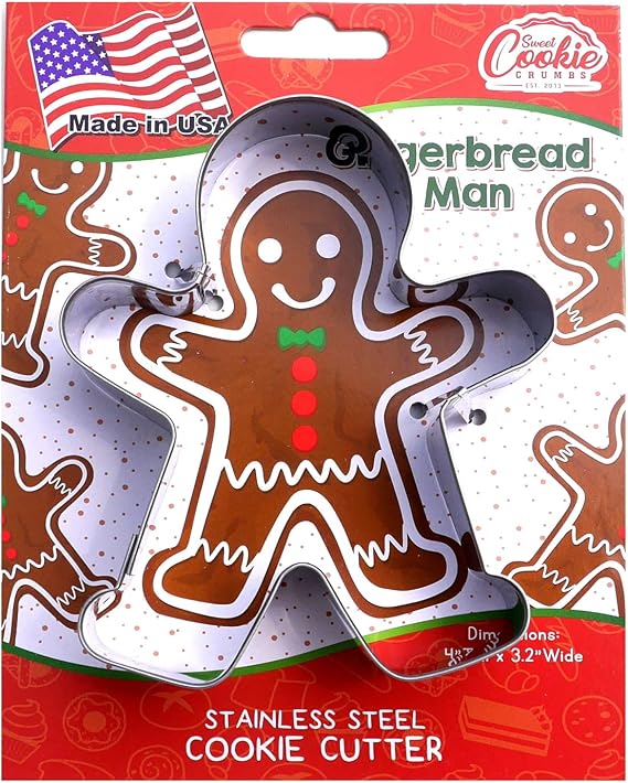 Gingerbread Man Cookie Cutter, Premium Food-Grade Stainless Steel, Dishwasher Safe
