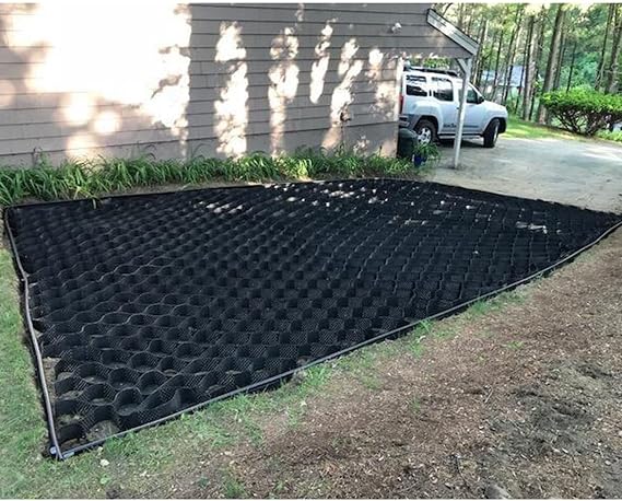 SRNSAEB Driveway/Parking/Garden Geo Grid Ground Grid, Heavy Duty Gravel Stabilization Grid, Flexible Folding Geogrid, 2inch Tall, Easy to Install (Size : 6.5ftx16.5ft(2x5m))