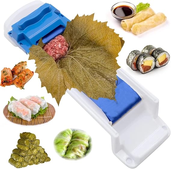 Grape Leaves Machine Vegetable Meat Roller Sarma Rolling Tool Dolmer Roller for Gatherings and Picnics Beginners and Children