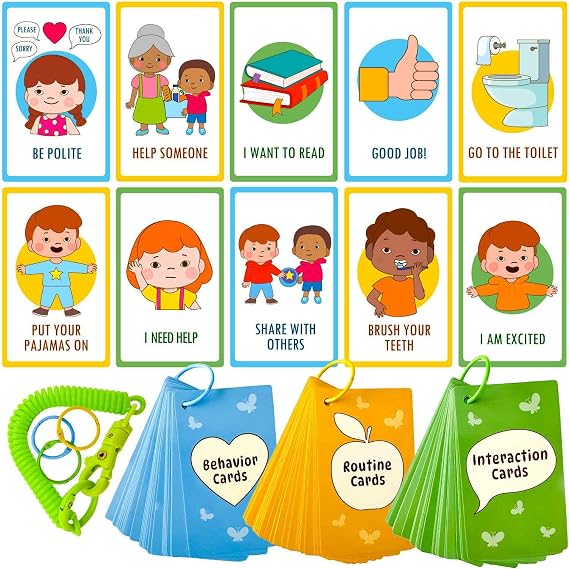Autism Learning Materials - 86 Communication Cards for Kids