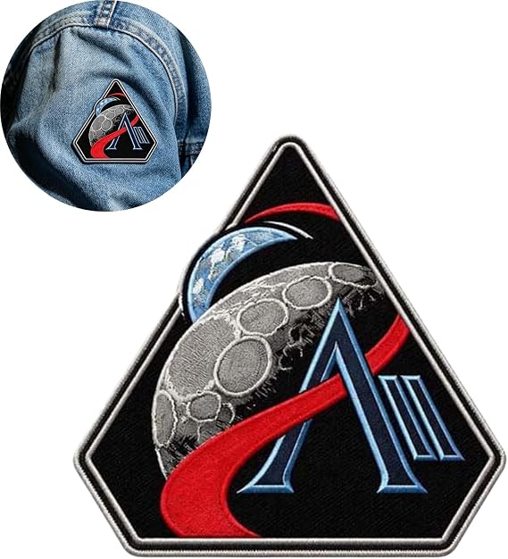 Artemis 2 Patch, 2 Inch Artemis II Mission Embroidered Hook Patch, Artemis 2 Mission Emblem for Caps, Jackets, Artemis II Patch for Space Enthusiasts (1 pcs)