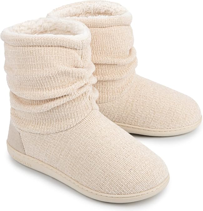 LongBay Women Slipper Boots Warm Memory Foam Indoor Outdoor House Shoe Gift