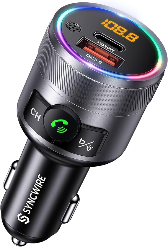 SYNCWIRE Bluetooth Adapter Car 5.4 FM Transmitter Car Bluetooth