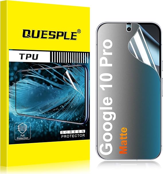 2 Pack for Google pixel 10 Pro Matte Screen Protector [Not Glass], HD Clear, Anti-Scratch, Anti-Glare, Support Fingerprint Unlock