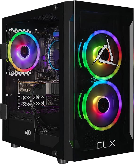 CLX Set Gaming PC - Intel Core i5 14400F 2.5GHz, GeForce RTX 5050, 1TB NVMe M.2 SSD, 16GB DDR5 RGB Memory, CPU air Cooler, WiFi, Windows 11 Home, Black