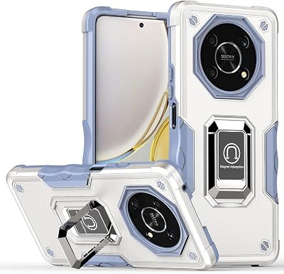 Heavy Duty Case Compatible with Huawei nova 9 Cover Silicone with Kickstand Dual-Layer Dropproof Shockproof Huawei nova 9 Case White