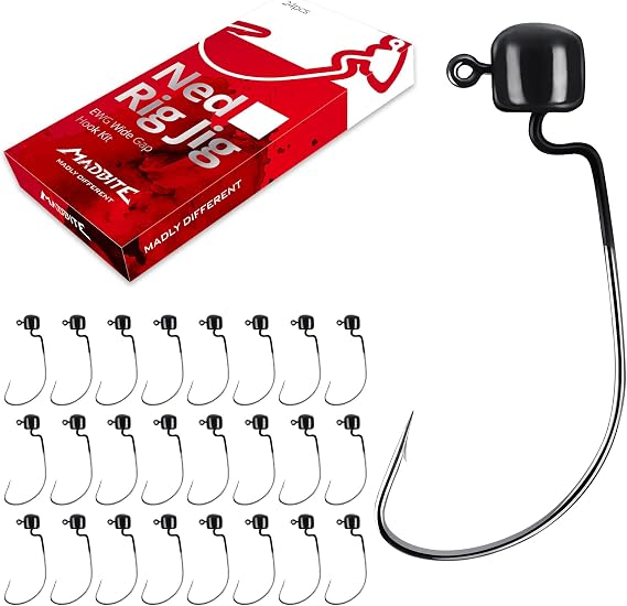 MadBite by KastKing Ned Rig Jig Heads for Soft Fishing Lure Kits