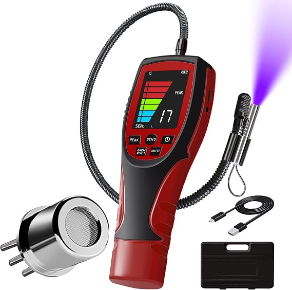 ALD-200 PRO Rechargeable Freon Leak Detector + Replacement Probe for Refrigerant Gas