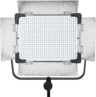 YONGNUO YN6000 KIT LED Video Light with Softbox and App Control, 50W Dimmable Bi-Color 3200K-5600K Video Lighting CRI 95, for GamingStreamingZoomYouTubeWebexPhotography Black