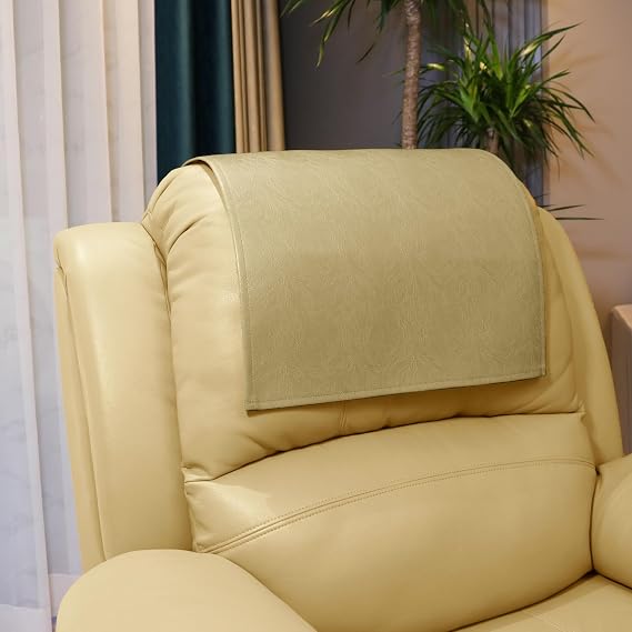 Non-Slip Headrest Cover for Recliner Sofa Theater Seat, Beige