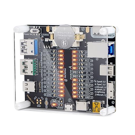 Treedix USB Cable Tester Board for USB-C, Lightning, Micro USB and Type A/B