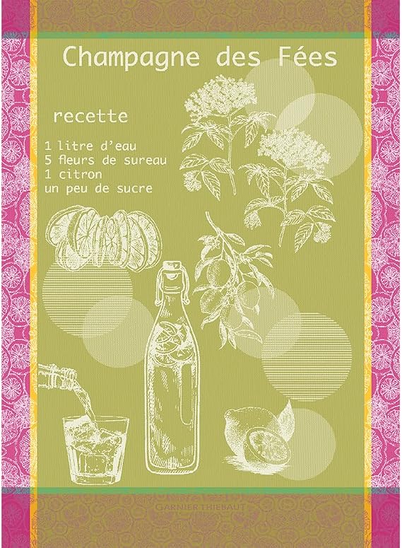 Garnier Thiebaut Champagne Des Fees Mousse French Kitchen Towel 22"x30"