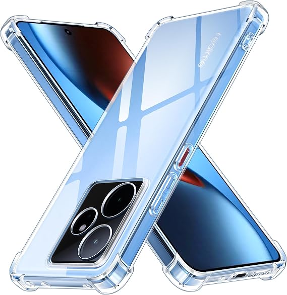 ivoler HD Clear Case for Realme GT 7 / Realme GT 7T, Protective Case Anti-Shock, Anti-Scratch Transparent with Corner Bumper Cushion, Soft TPU Silicone Case Slim Bumper Case