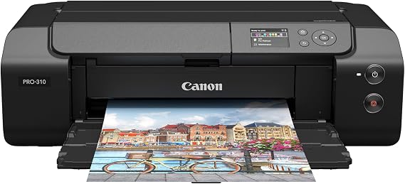 Canon imagePROGRAF Professional 13" PRO-310 Wireless Inkjet Photo Printer with 3.0-Inch Color LCD Monitor, 9 Color Pigment-Based Ink System, Black | 3.0-Inch LCD Monitor, 9 Pigment-Based Ink System, Wireless connectivity, Professional, Stunning, Gallery-Quality Prints