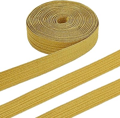 FINGERINSPIRE 5 Yards Military Bullion Braid Trim 58 inch Dark Goldenrod Metallic Sewing Braid Trim Polyester Gimp Decorative Ribbon for Cuff Badge Decor Gift Wrapping Uniform Epaulet