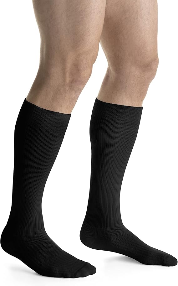 JOBST 110485 Activewear Compression Sock, 15-20mmHg, Knee High, Large, Black