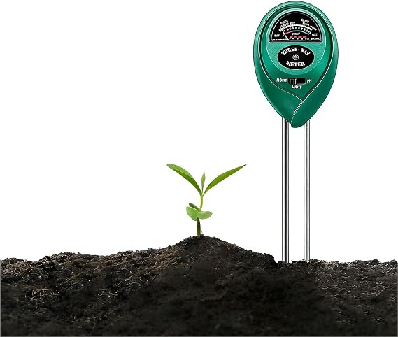 3-in-1 Soil Moisture Meter,Dual Probe Technology Soil Tester Soil Tester with Moisture/Light/pH Tester Hygrometer Sensor Plant Watering Indicator for Indoor and Outdoor Vegetable Bed Gardens