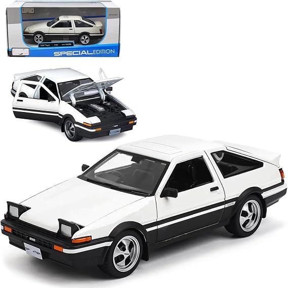HTLNUZD 1/24 Alloy Ae86 Diecast Model Car Collectible Replica with Fine Class Vehicle Z for Initial D Toyota Ae86 Trueno