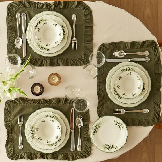 Bella Maison Julia Stoneware 24 Parça 6 Kişilik Yemek Takımı Yeşil