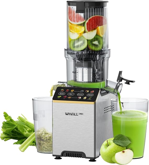 Cold Press Juicer, Slow Masticating Juicer with Touch Screen, Gray