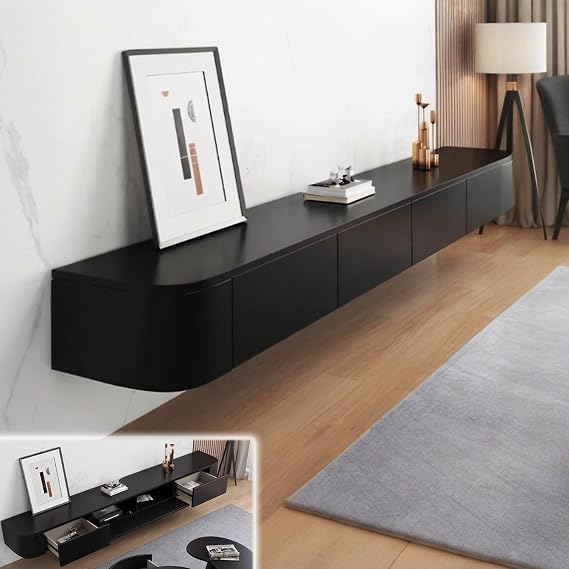 Floating Tv Stand Wall Mounted,Wall-Mounted Floating Stand for TVs Up to 80 Inches with Doors,Console Entertainment Center Cabinet,Stand TV Media Console,for Living Room Bedroom