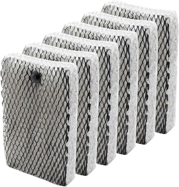 Funmit Humidifier Wick Filter Replacement Filter E for Holmes HWF100 Bionaire BWF100 Sunbeam SF235 Series Humidifier (6 Pack)