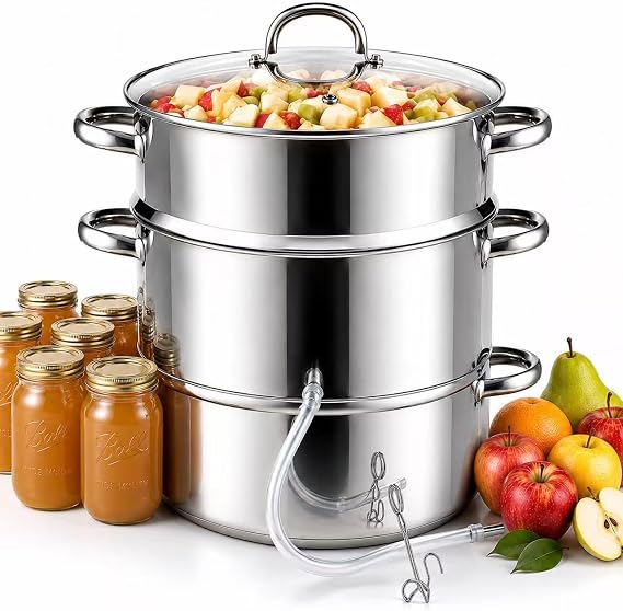 Cooks Standard Steam Juicer Pot 11 Quart Stainless Steel