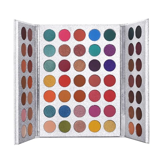 ZJchao 63 Colors Eyeshadow Palette, Rainbow Colors Professional High Pigmented Matte Glitter Makeup Pallet for Eye Makeup Artist