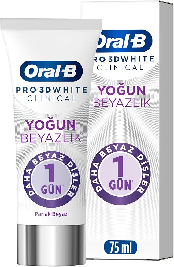 Oral-B Pro 3D White Clinical Yoğun Beyazlık Parlak Beyaz Diş Macunu 75 ml