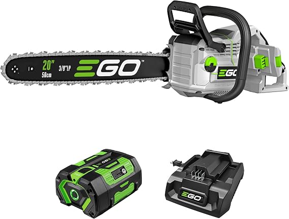 EGO POWER+ Chain Saw, 20 Battery Powered Chainsaw, Electric Cordless, Includes 56V 6.0Ah Battery and Charger CS2005