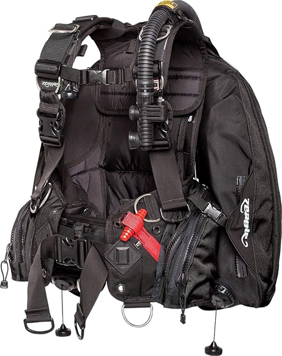 Zeagle Ranger LTD w/Inflator, Hose and RE Valve, Black - L