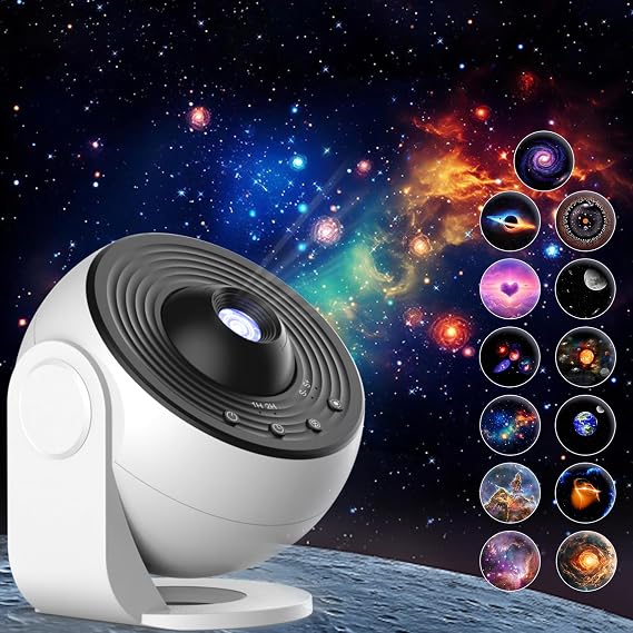 Galaxy Projector Pro for Bedroom,Planetarium Star Projector Galaxy Light with 4K Replaceable 13 Galaxy Discs,360 Rotating with Timer,Ceiling Night Light for Adults Kids,Home Theater,Room Decoration