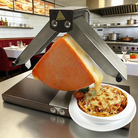 Raclette Cheese Melter Electric Countertop Cheese Melting Raclette Grill Half Cheese Wheel Maker,Rapid Heating, for Resaurant Kitchen
