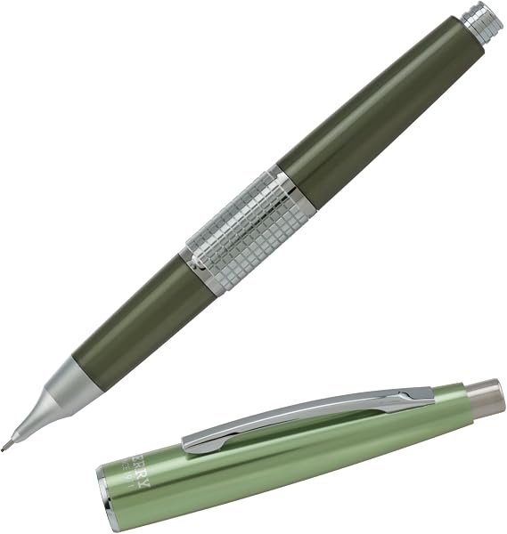 Pentel Kerry uçlu kurşun kalem, metal gövdeli, özel tasarım, sertlik derecesi HB 0.5 mm Yeşil