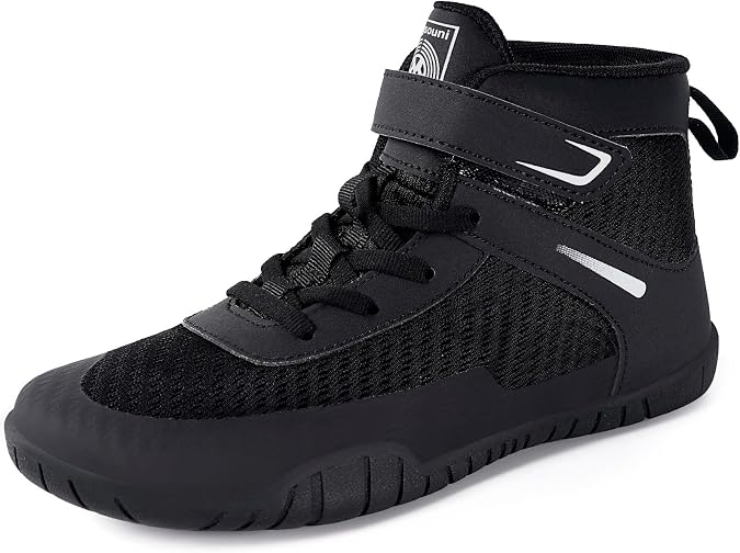Sisttke Kids Wrestling Shoes Boys Girls Youth Boxing Shoes Fitness Sneakers | Youth Wrestling Shoes,Wide Toe Box,Zero Drop,Lace-Up Design,for Beginner Wrestlers, Suitable for Wrestling & Boxing Training