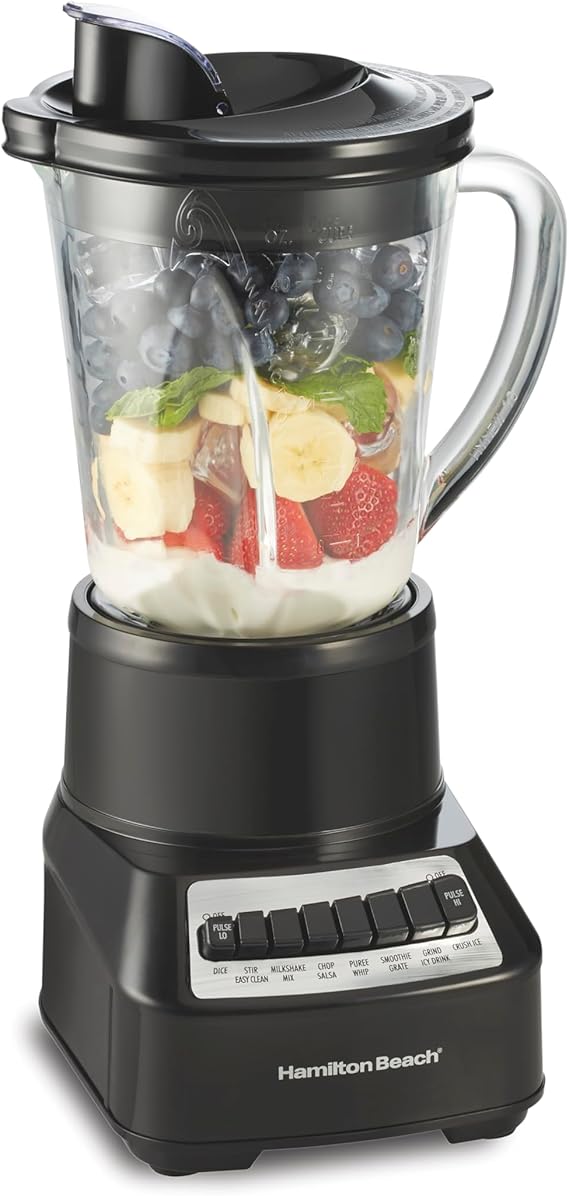Hamilton Beach Wave Crusher Blender for Smoothies With 40 Oz Glass Jar