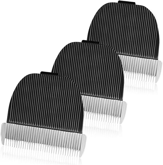 Petsaunter 3 PCS Replacement 35 Teeth Dog Grooming Clipper Blades, Low Noise Dog Trimmer for Grooming,Sharp Titanium Alloy Ceramic Clipper Blade