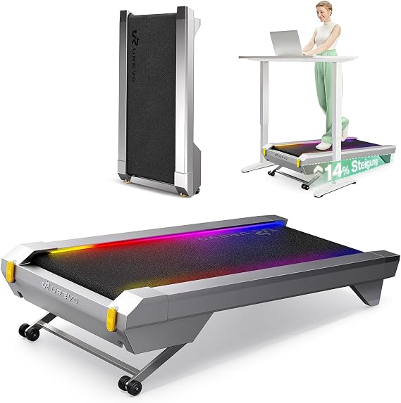 UREVO CyberPad Smart Walking Pad Treadmill with 14% Automatic Incline