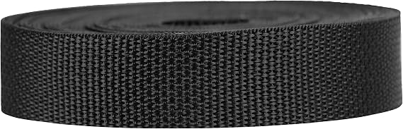 Strapworks Lightweight Polypropylene Webbing - Poly Strapping for Outdoor DIY Gear Repair, Pet Collars, Crafts 1 Inch by 10, 25, or 50 Yards, Over 20 Colors