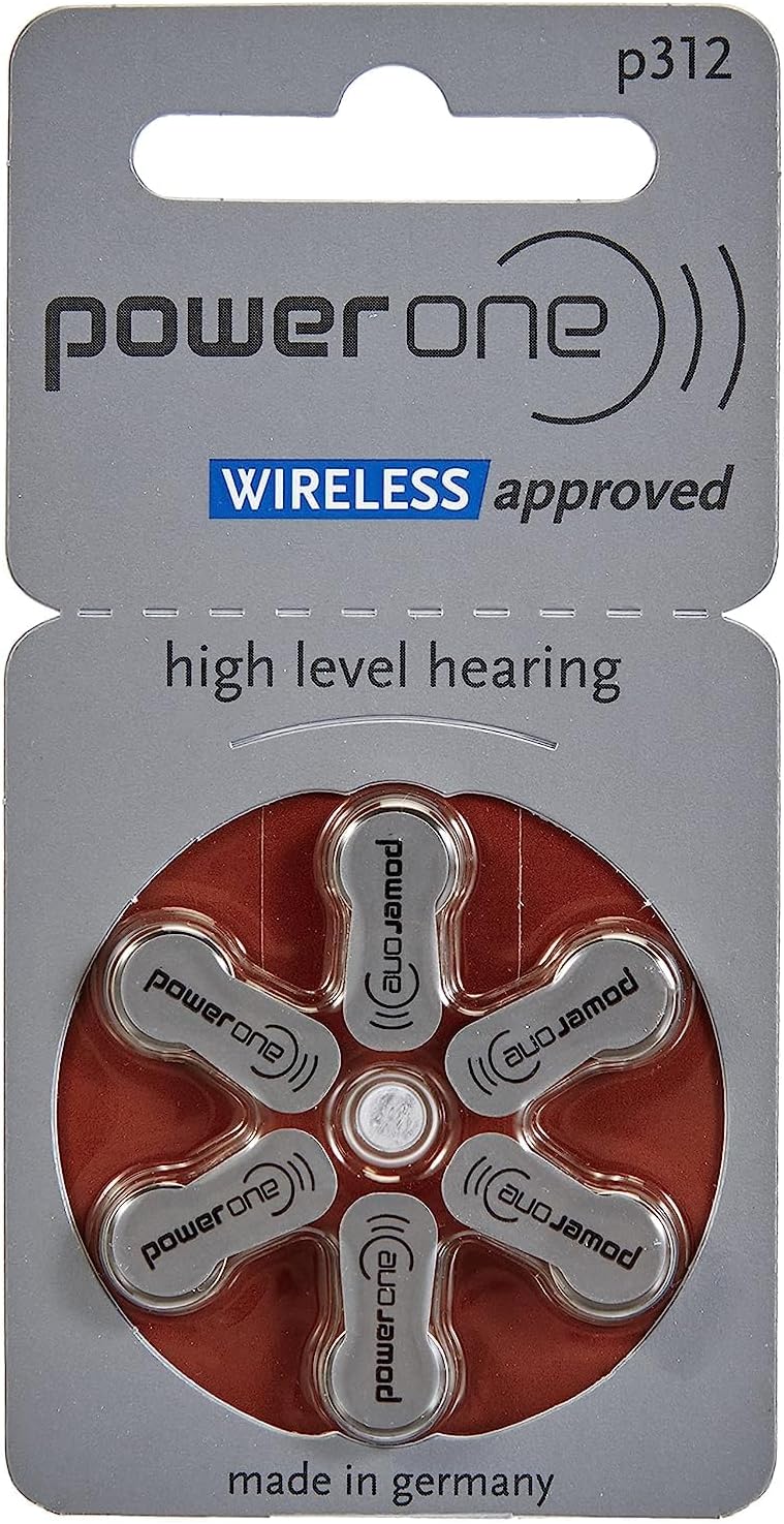Power One Zinc p312 hearing aid battery,60 pcs pack