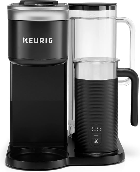 Keurig K-Cafe SMART Single Serve Coffee Maker with WiFi Compatibility, Latte and Cappuccino Machine with Built-In Frother, 6 Brew Sizes, Black
