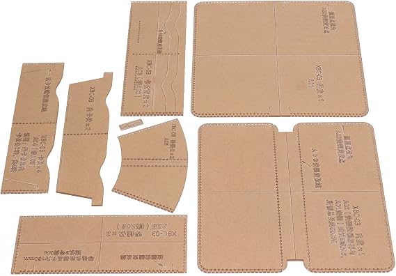 Long Wallet Templates, Leather Templates for Bags & Crafts - Acrylic & Leather Pattern Stencils