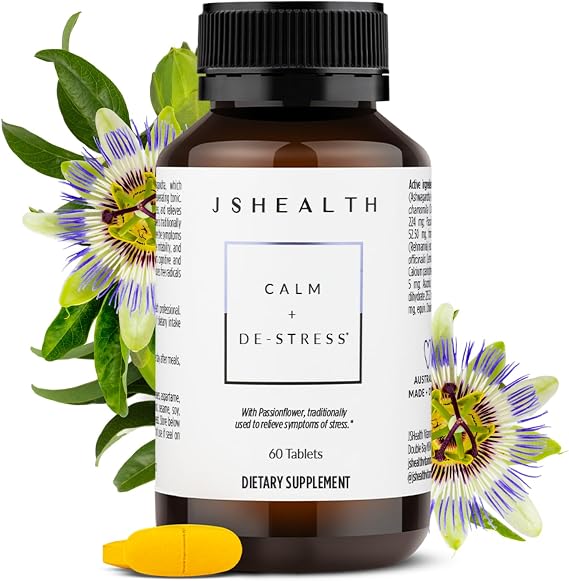 JSHealth Calm + Destress Supplement - 60 Capsules