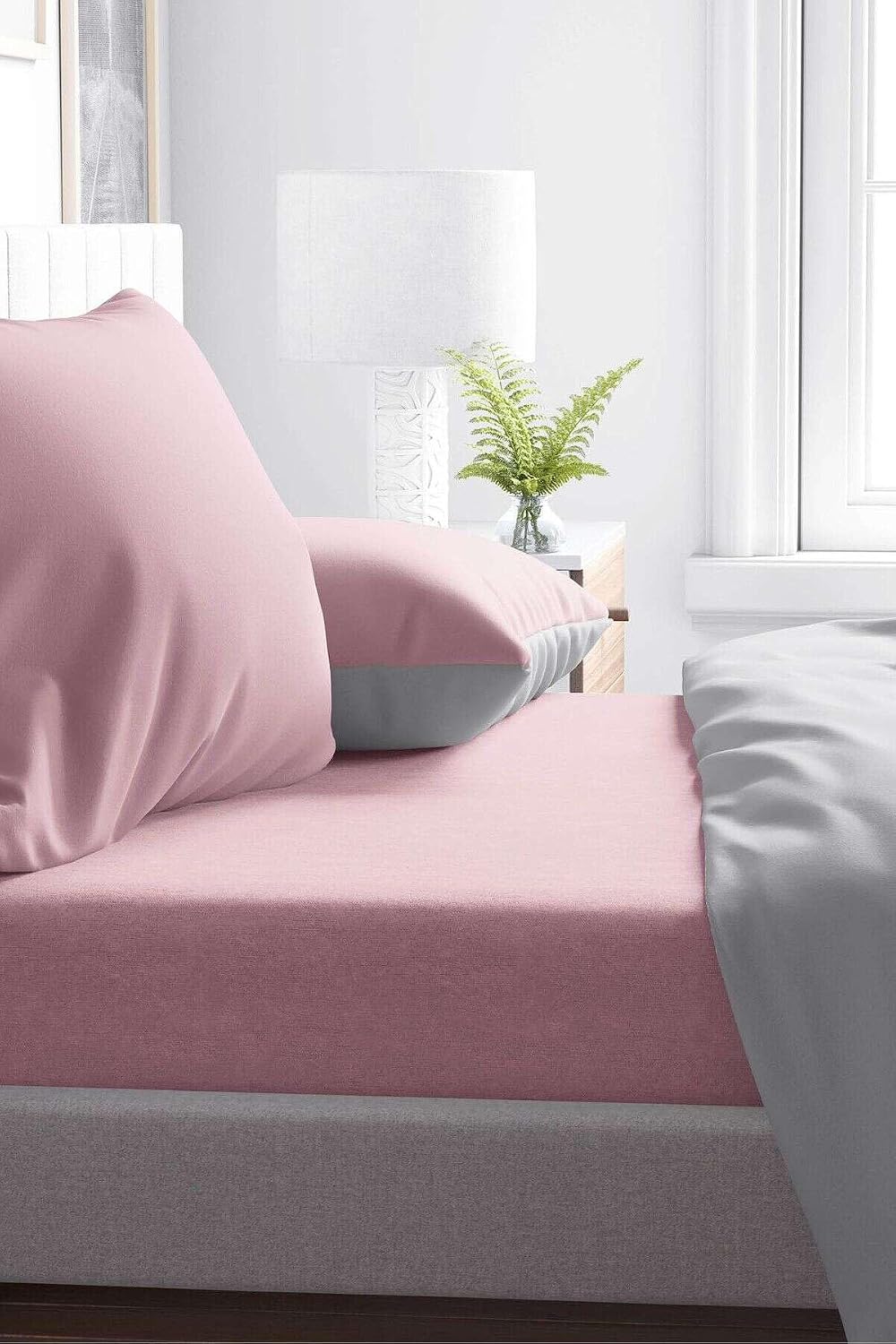Rivaİstanbul Powder Pink Cotton Double Elastic Sheet 160x200