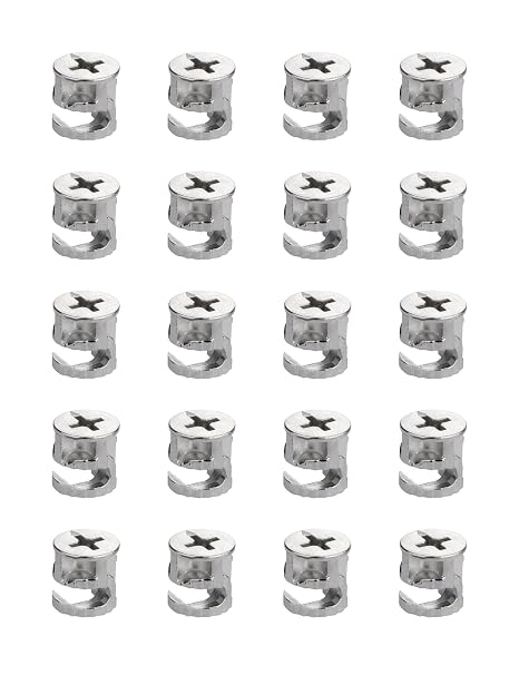 Cam Locks for Furniture 20 PCs, 12 x 12.2 mm Furniture Cam Lock Fasteners Compitable with IKEA Hardware Parts, Repair Spare Parts Nut & Bolt Assortment Sets (12x12.2MM)